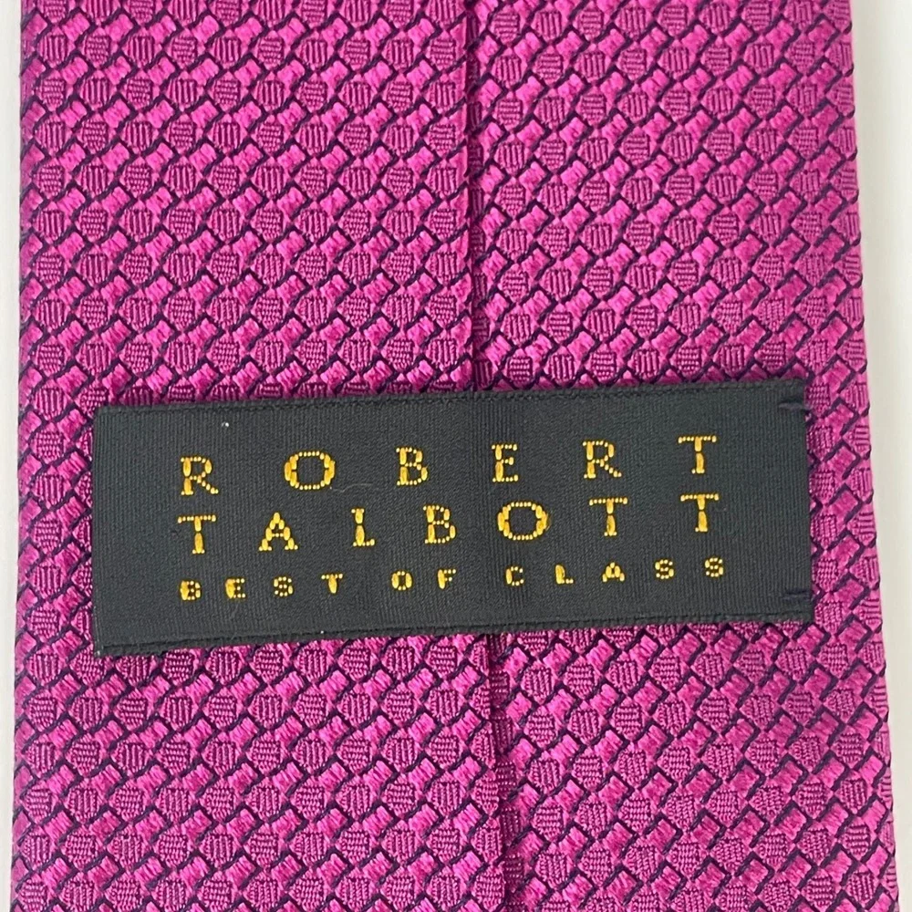 Robert Talbott Best of Class Necktie Magenta Purple Woven Silk Tie Formal Bright
